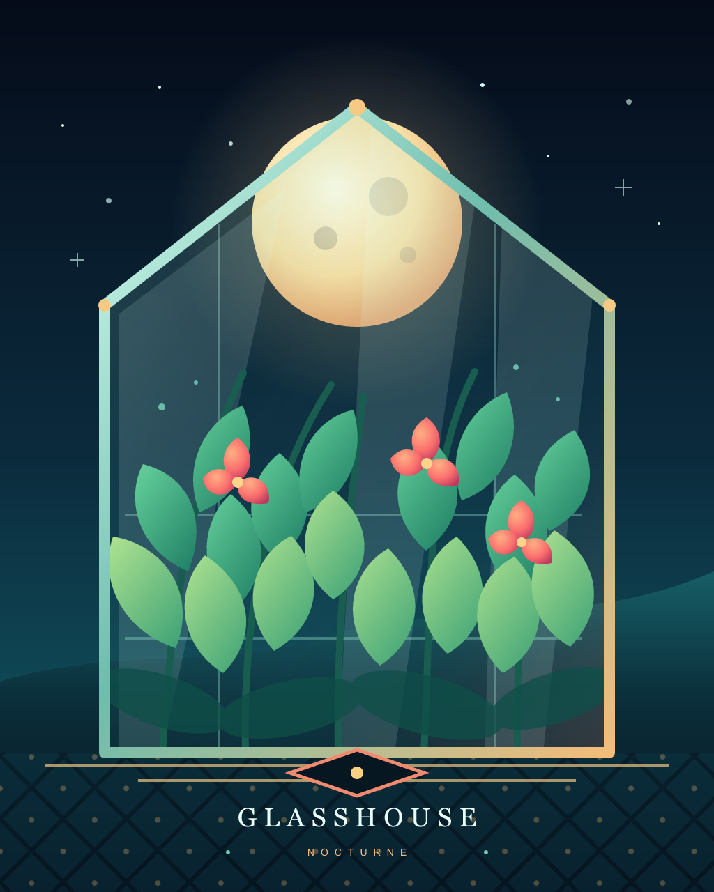 Glasshouse Nocturne, version 2: Luminous Botanical Revision