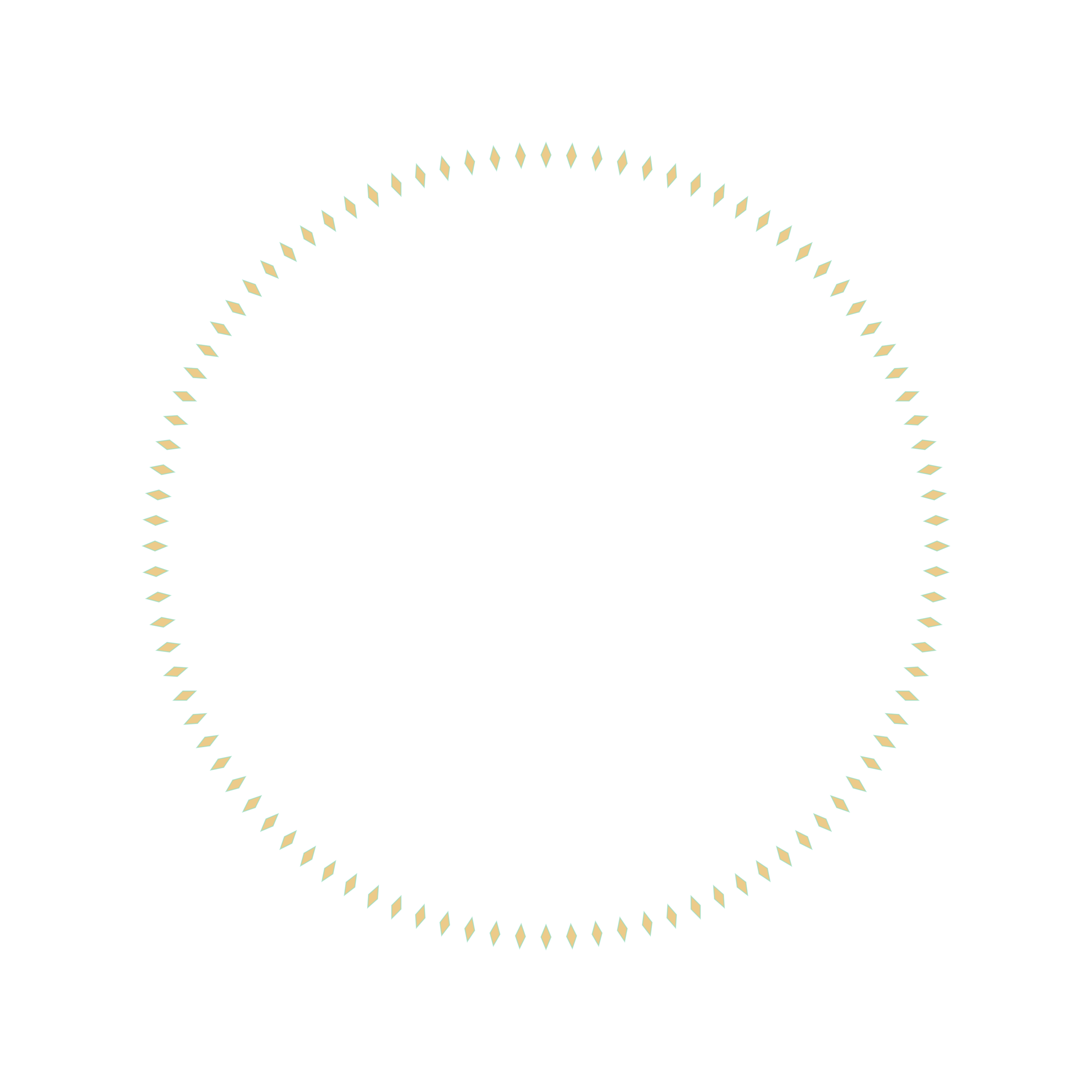 The Archive Under the Seed, version 3: Exploratory close-view asset: a contained 96-part radial archive-mark pattern for later composition