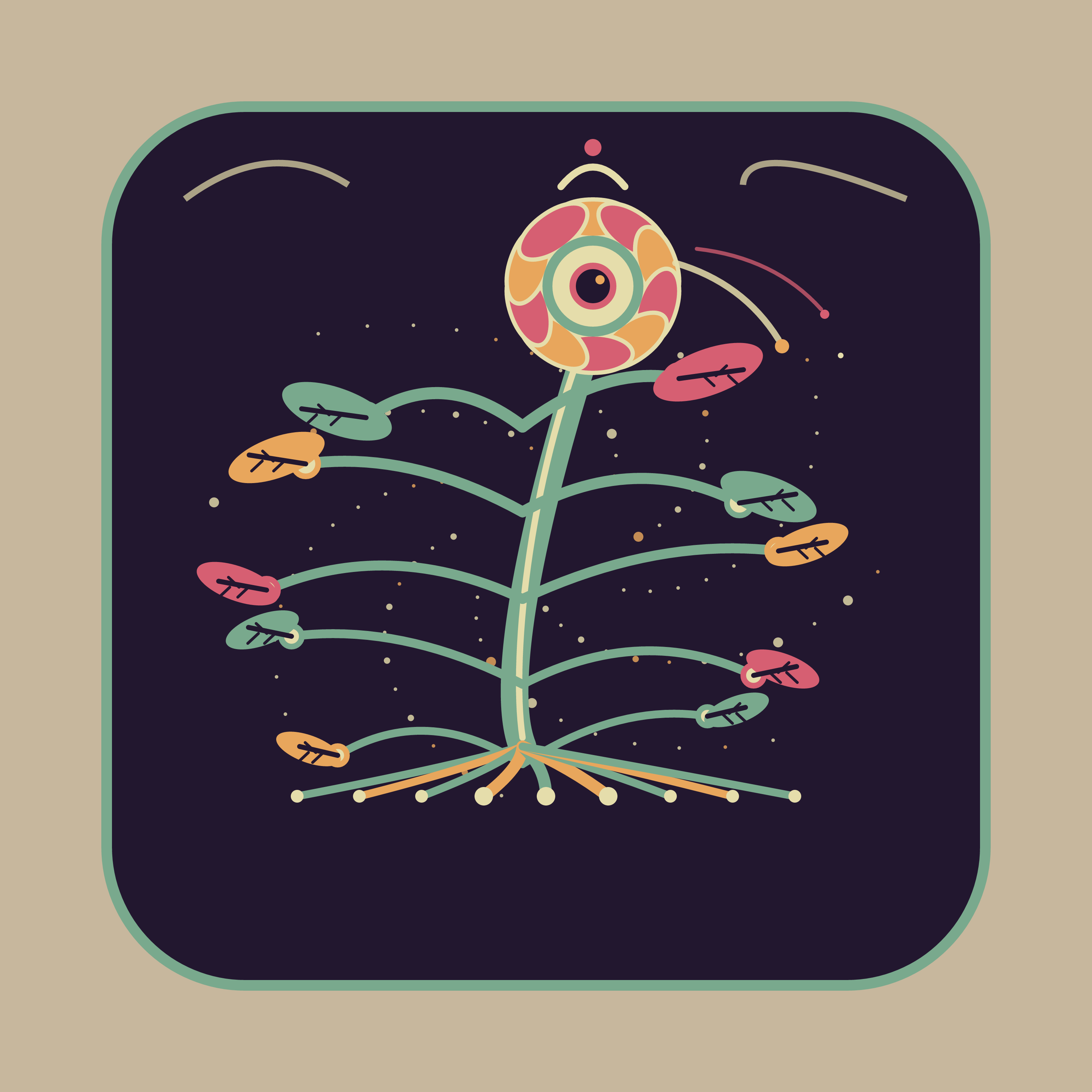 Garden of the Last Signal, version 4: v4 — lower the crown and integrate the transmission arcs