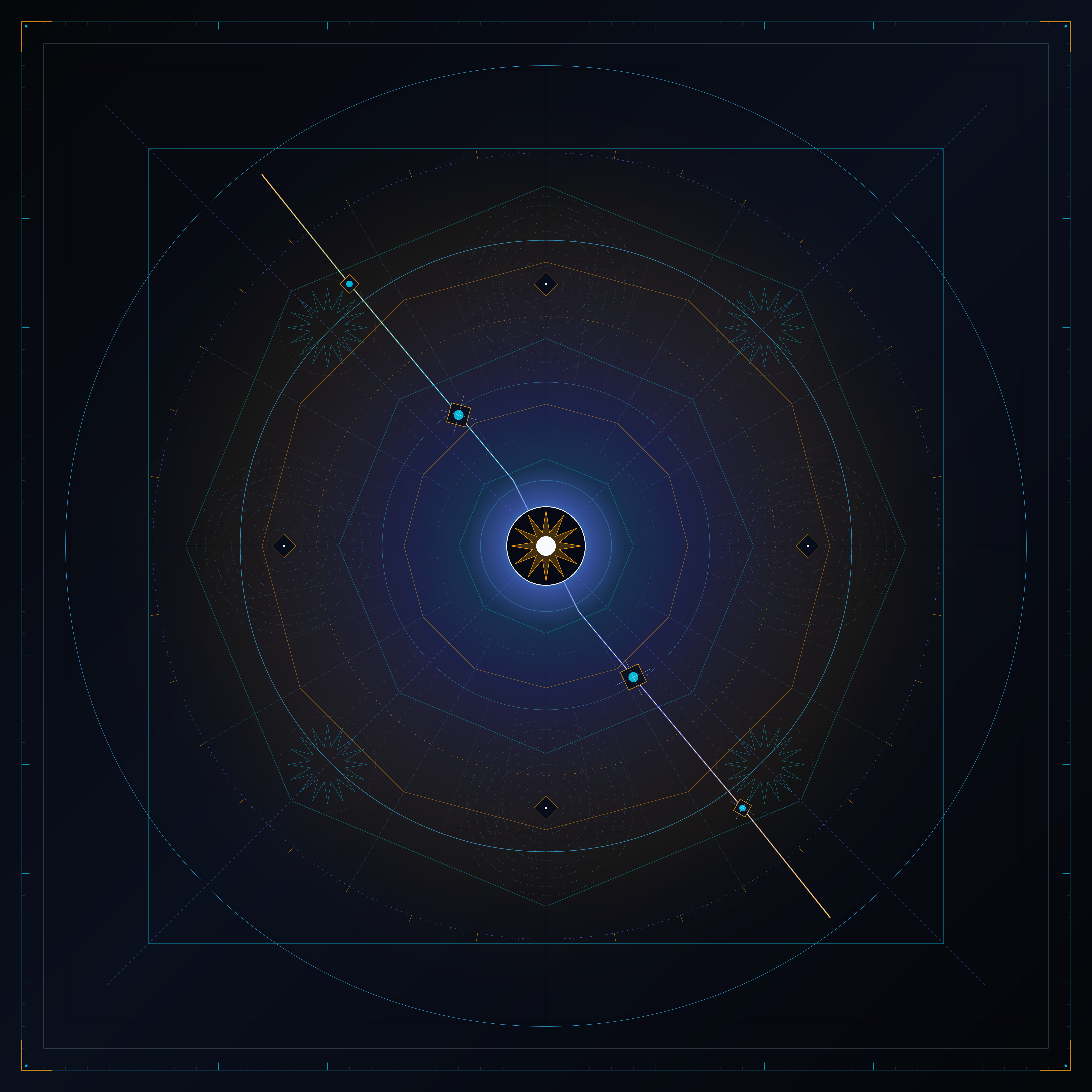 The Recursion Boundary, version 4: v4: Integrated multi-scale harmonic rings, golden ratio division arcs, and high-frequency edge detail