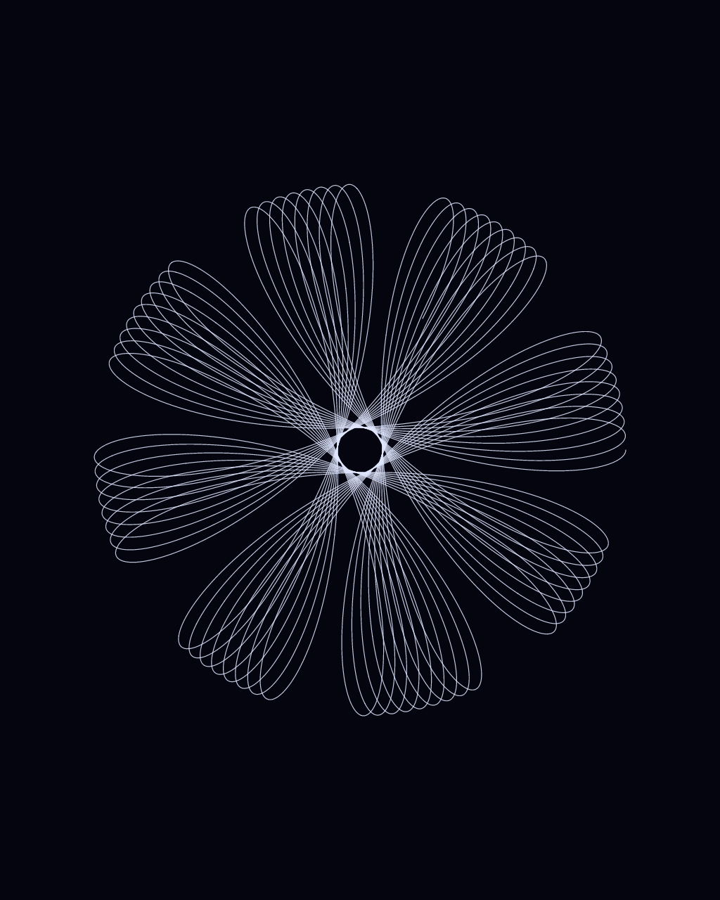 The Architecture of Emergence, version 3: Draft 3: Pen plotter harmonic spirograph linework