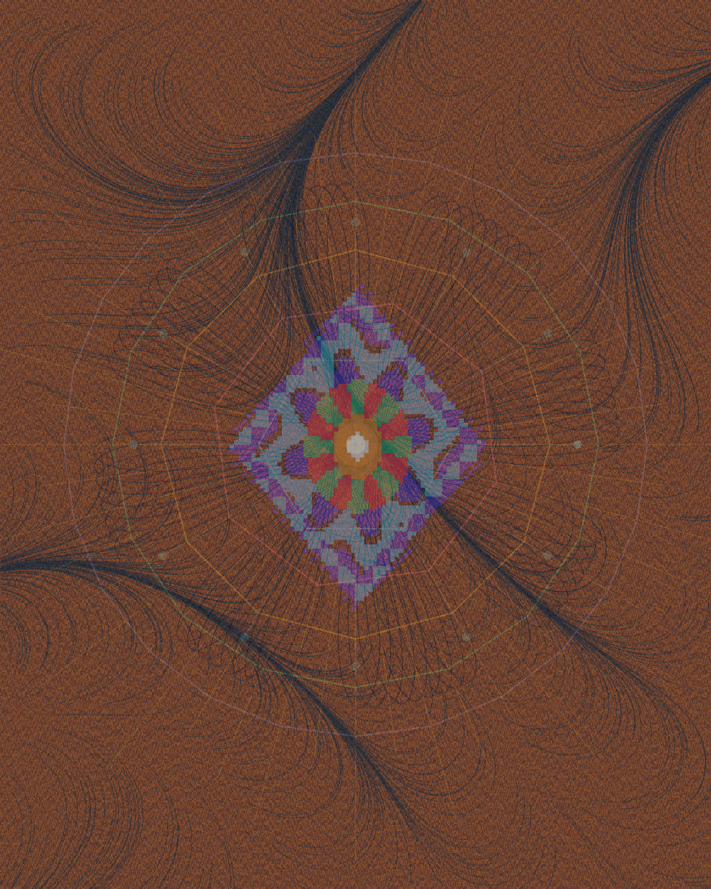 The Architecture of Emergence, version 7: Draft 7: Multi-scale synthesis uniting risograph texture, procedural lattice, and pixel relic