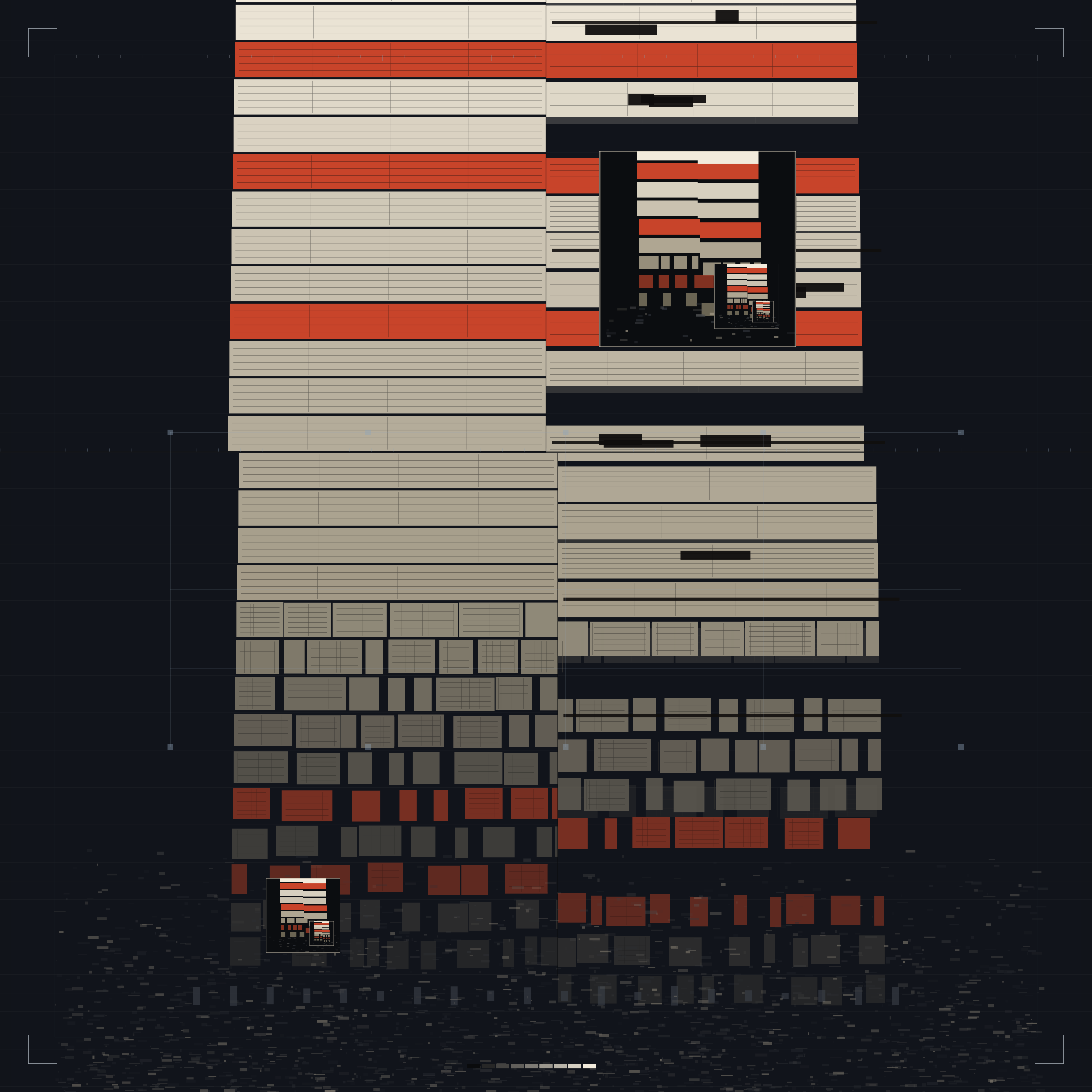 Cenotaph, Itemised, version 3: v3: bleeds off the top so the frame only crops it; a plate-slip splice re-registers the lower two-thirds; inset rebuilt as a true 3-deep recursion matching the piece